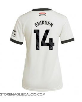 Manchester United Christian Eriksen #14 Maglia Gara Terza Repliche 2024-25 Donna Maniche Corte